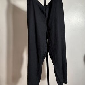 Old Navy Womens Linen Blend High-Rise Wide Leg Black Pants Size XXL Classic